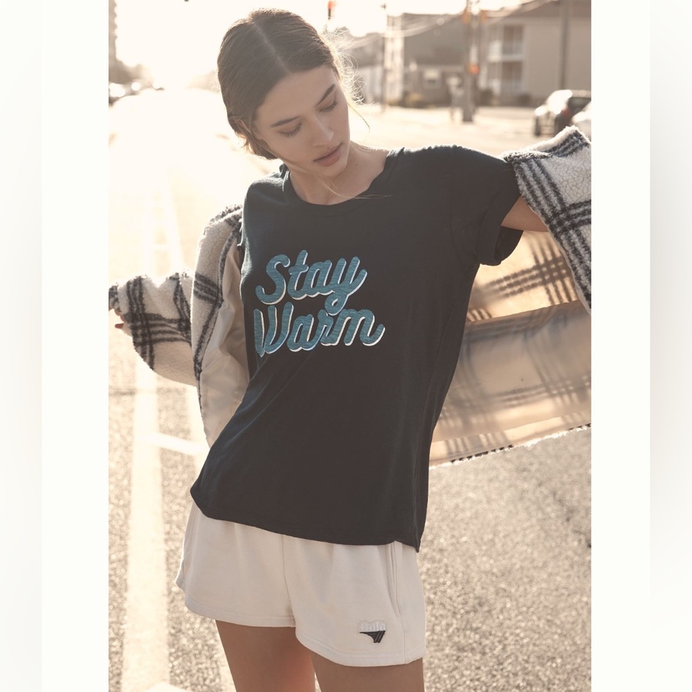 Anthropologie Sundry Stay Warm Graphic Tee